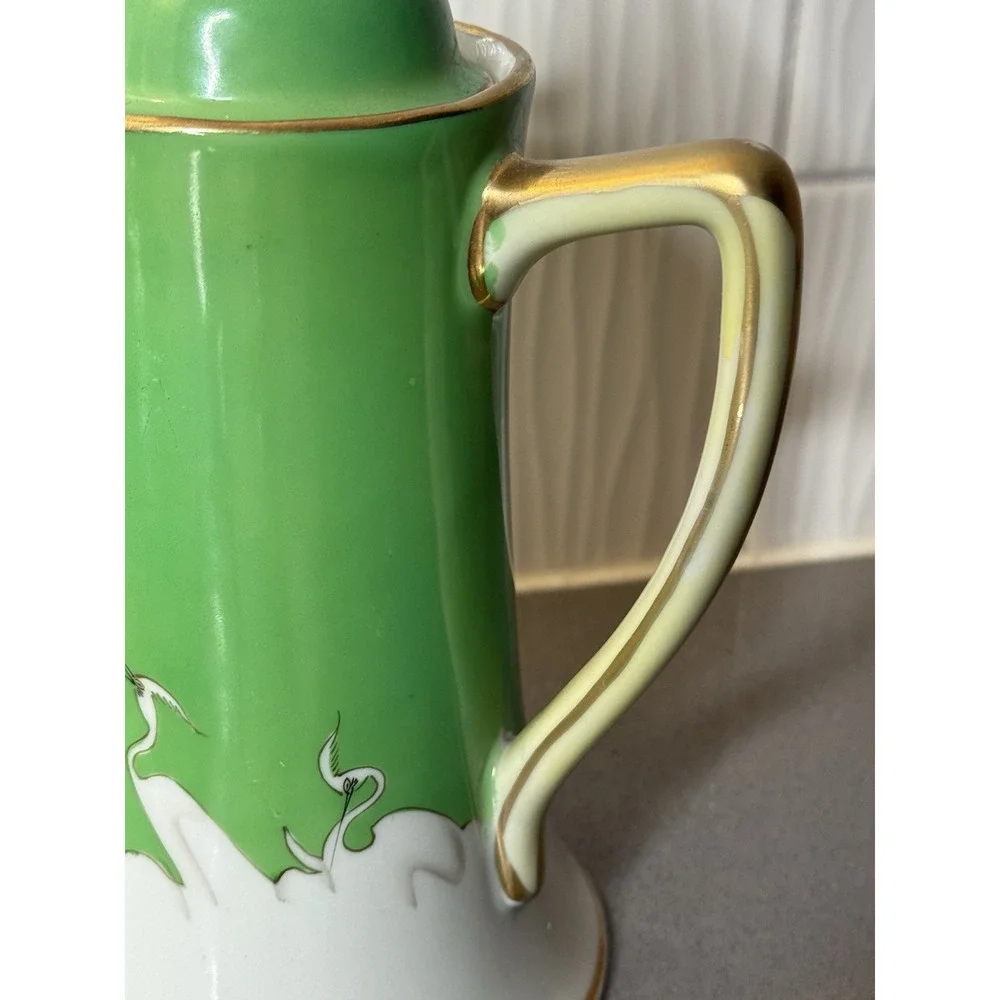 VTG Set 7 Tashiro Shoten Japan Art Deco Chocolate Coffee Pot Demitasse 1920-1930